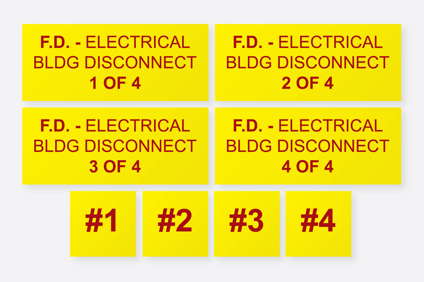 F.D. - Electrical BLDG Disconnect Placard Set (1 of 4)