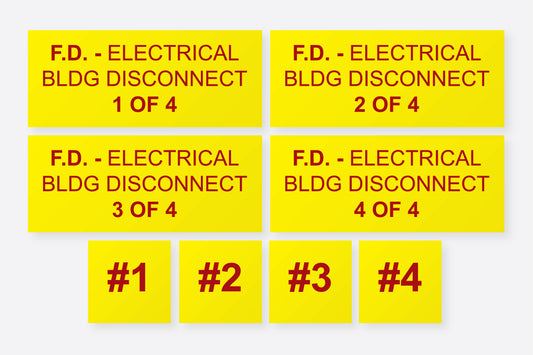 F.D. - Electrical BLDG Disconnect Placard Set (1 of 4)