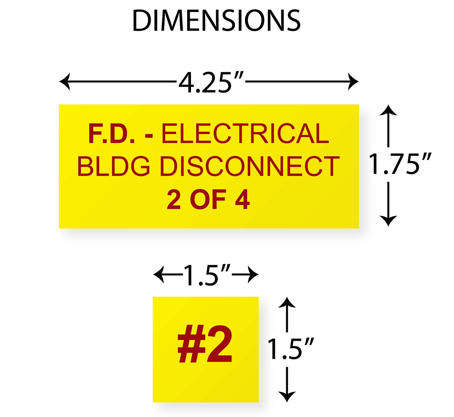 F.D. - Electrical BLDG Disconnect Placard Set (1 of 3)