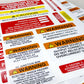 57 Piece Solar Label Pack | Solar Installer Warning Label Kit