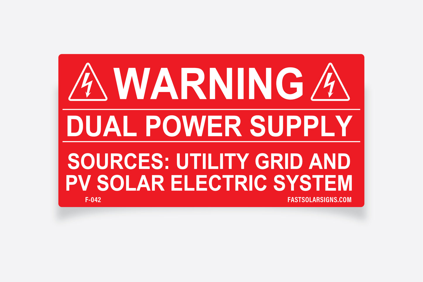 pv labels Warning: Dual Power Supply
Sources: Utility Grid and PV Solar Electric System