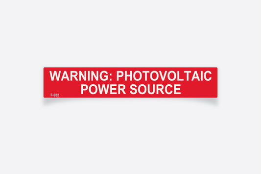 Warning: Photovoltaic Power Source