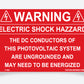 F-064 - Warning Electric Shock Hazard The DC Are Ungrounded