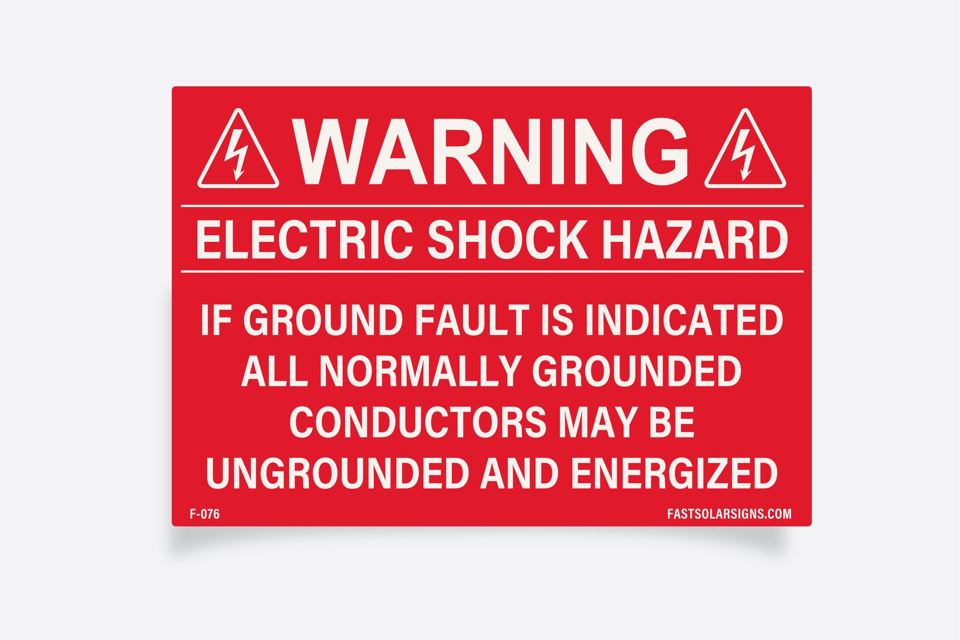Warning: Electric Shock Hazard
If Ground Fault Is Indicated All Normally Grounded Conductors May Be Ungrounded And Energized