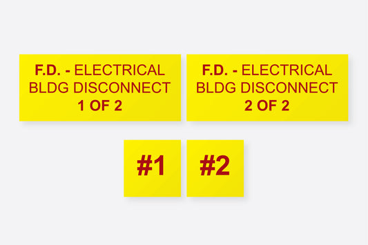 F.D. - Electrical BLDG Disconnect Placard Set (1 of 2)
