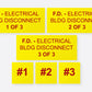 F.D. - Electrical BLDG Disconnect Placard Set (1 of 3)