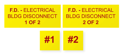 F.D. - Electrical BLDG Disconnect Placard Set (1 of 2)