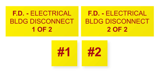 F.D. - Electrical BLDG Disconnect Placard Set (1 of 2)