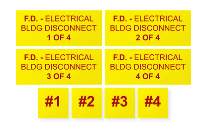 F.D. - Electrical BLDG Disconnect Placard Set (1 of 4)