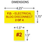 F.D. - Electrical BLDG Disconnect Placard Set (1 of 4)