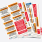 88 Piece Solar Label Pack | Solar Installer Warning Label Kit | Micro Inverter Set